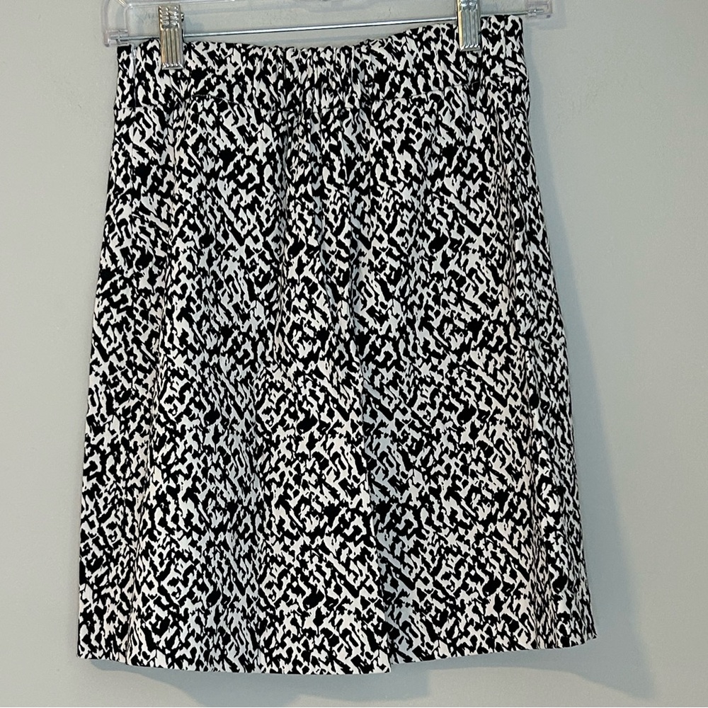 Premise Black White Abstract Print A-Line Skirt Size XS